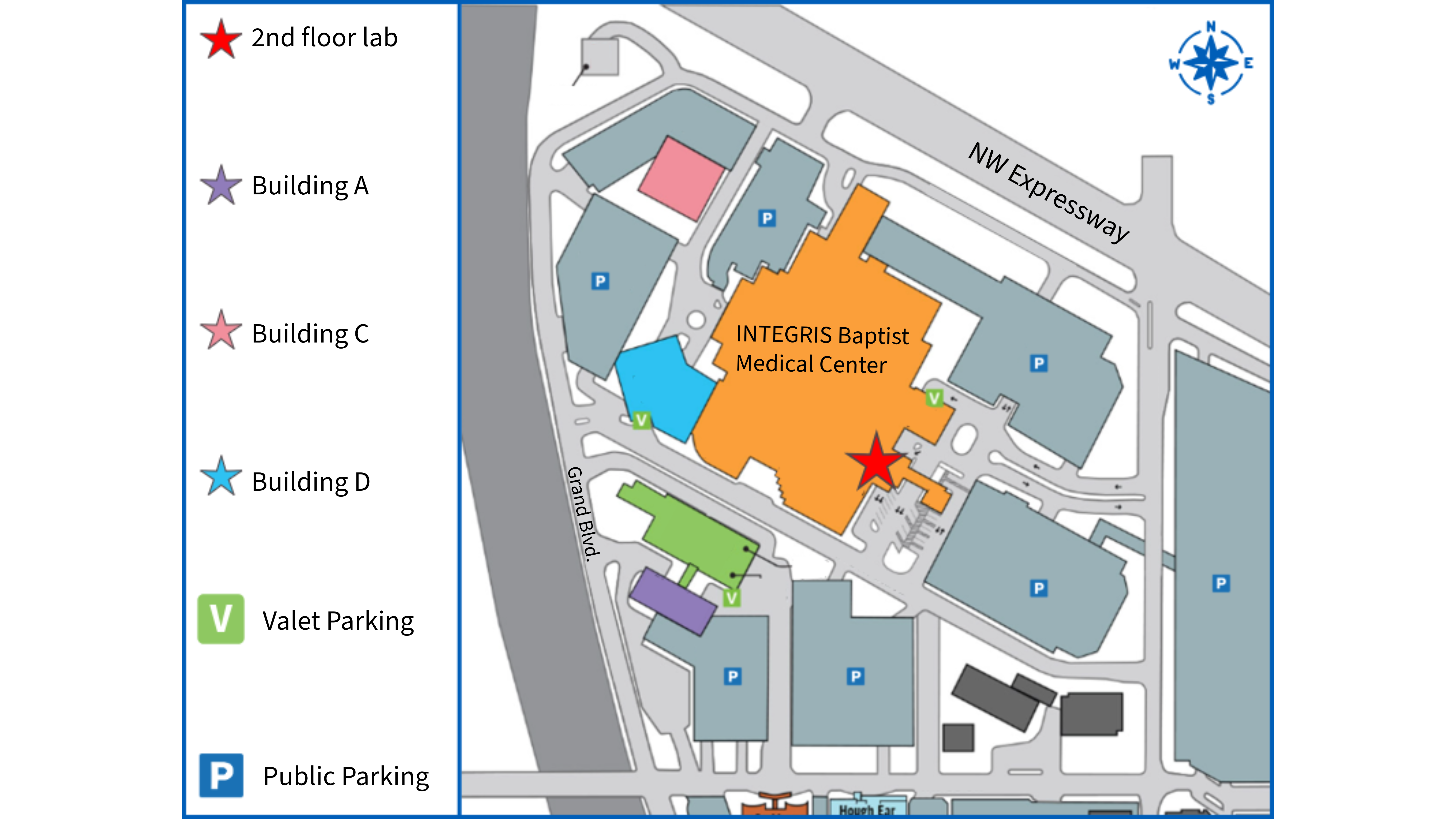 INTEGRIS Baptist Medical Center Buildings Map